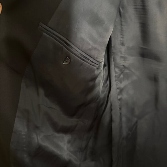 Lauren Ralph Lauren Men's Navy Wool Sports Coat Blazer Gold Buttons Size 44L - Picture 8 of 8